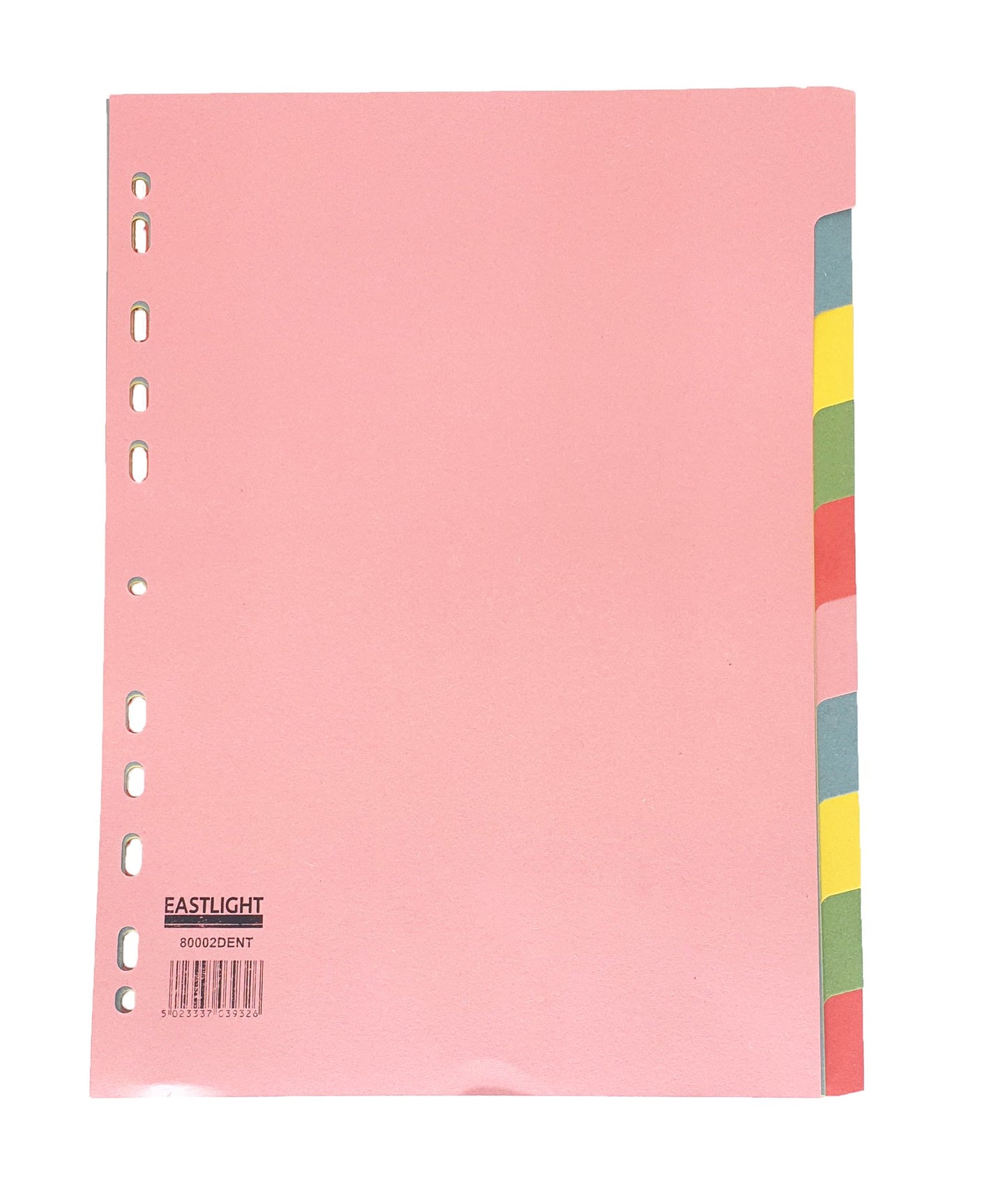 A4 Manilla Subject Dividers 10 Part Assorted Alternating Pastel Colours with Blank tabs