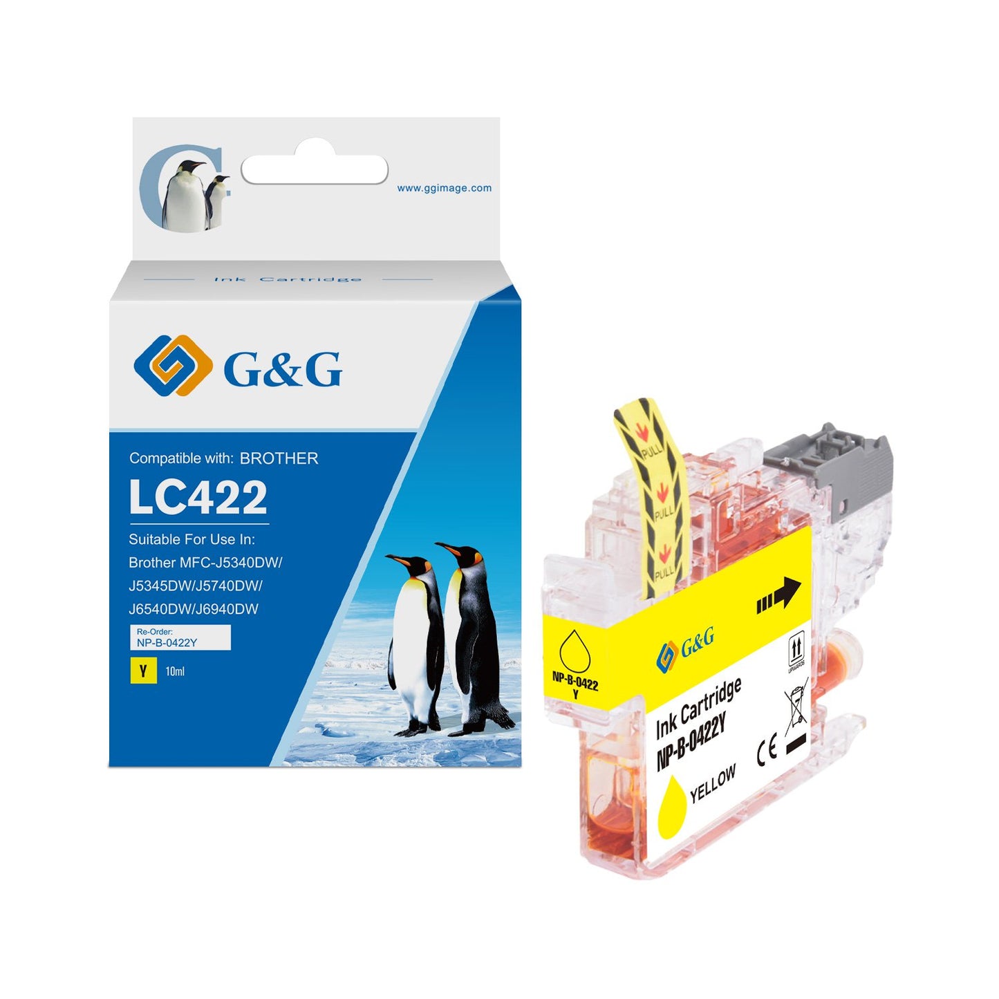 Compatible Brother LC422Y Yellow Ink Cartridge