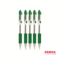 Zebra Z-Grip Retractable Ballpoint Pen Green ink - Pack of 12