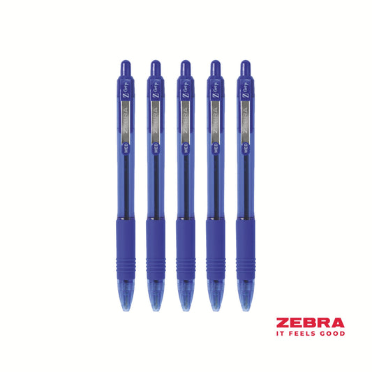 Zebra Z-Grip Smooth Retractable Ballpoint Pen Blue Ink - Pack of 12