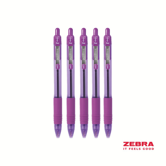 Zebra Z-Grip Smooth Retractable Ballpoint Pen Violet Ink - Pack of 12