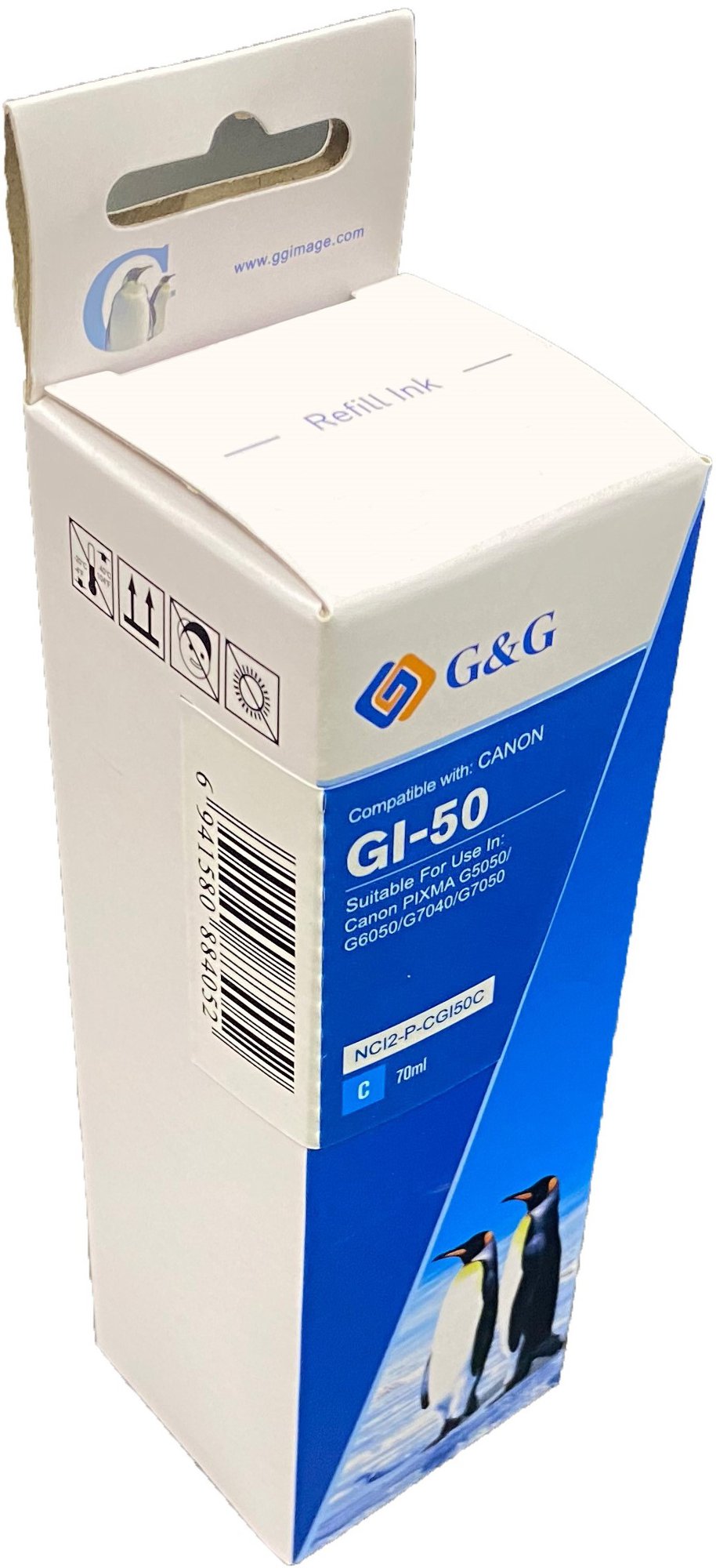 Compatible Canon G+G GI-50C Cyan Ink Bottle