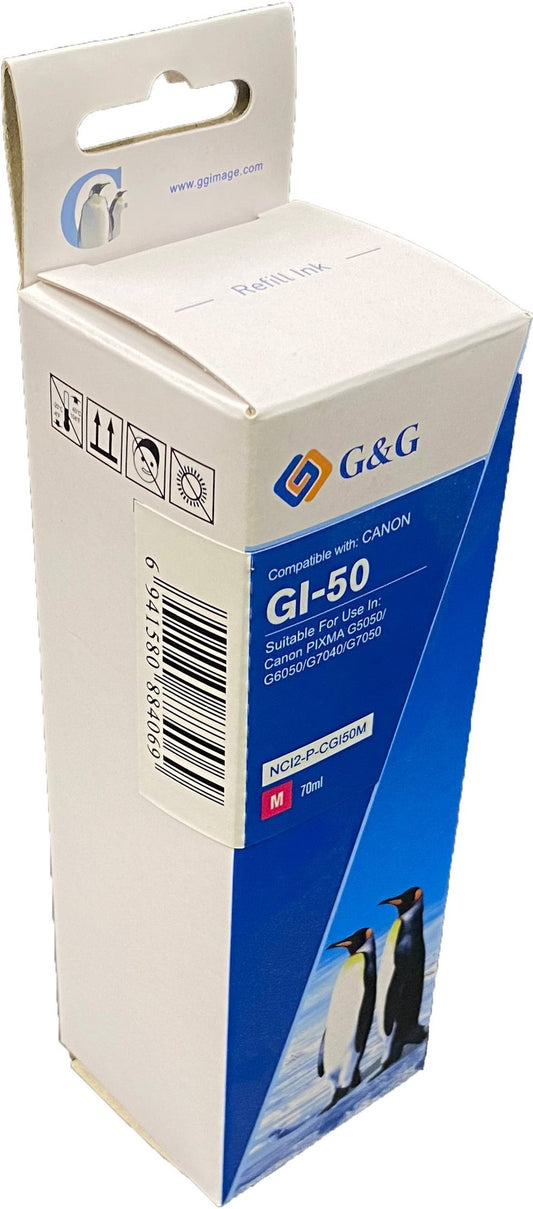 Compatible Canon G+G GI-50M Magenta Ink Bottle