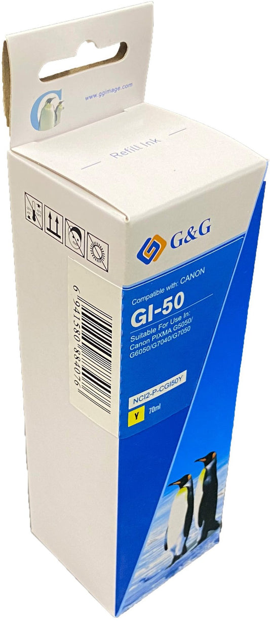 Compatible Canon G+G GI-50Y Yellow Ink Bottle