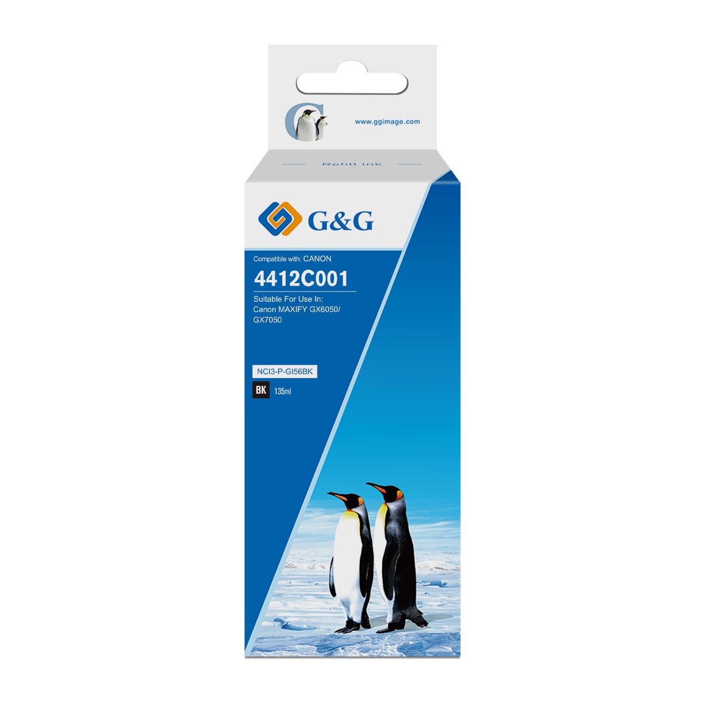 Compatible Canon G+G GI-56BK Black Ink Bottle 4412C001