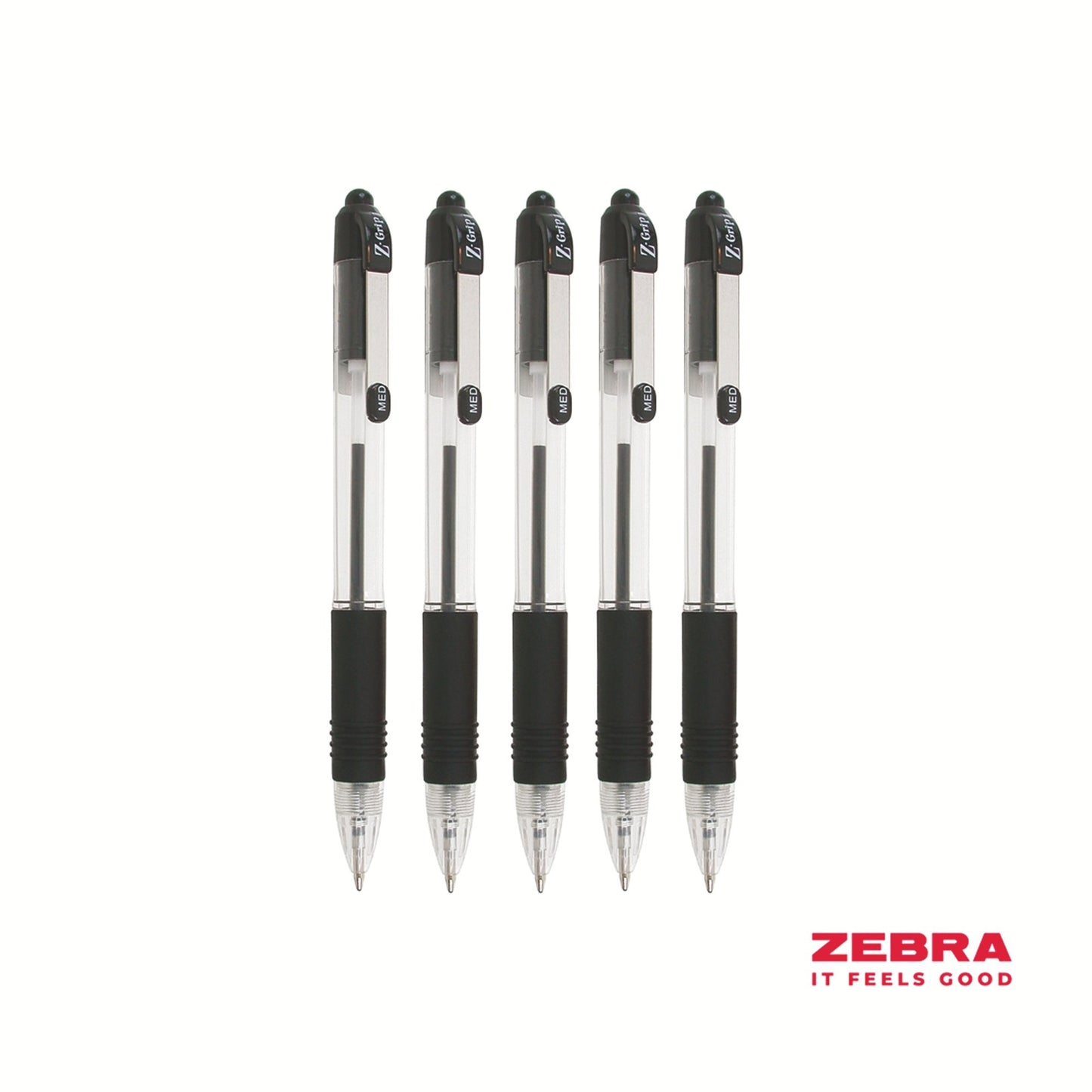 Zebra Z-Grip Basics Ballpoint Pen Black Ink - Pack of 12