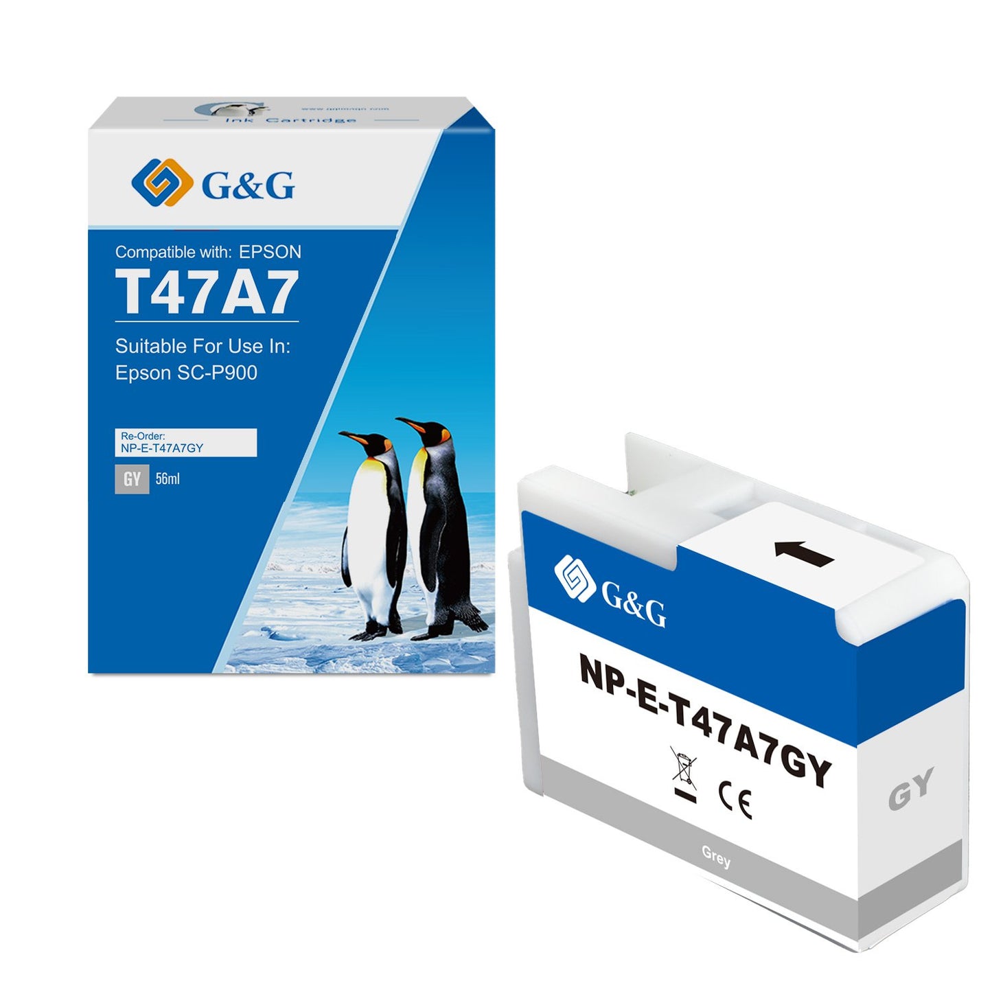 Compatible Epson G+G T47A7 Grey Ink Cartridge C13T47A700