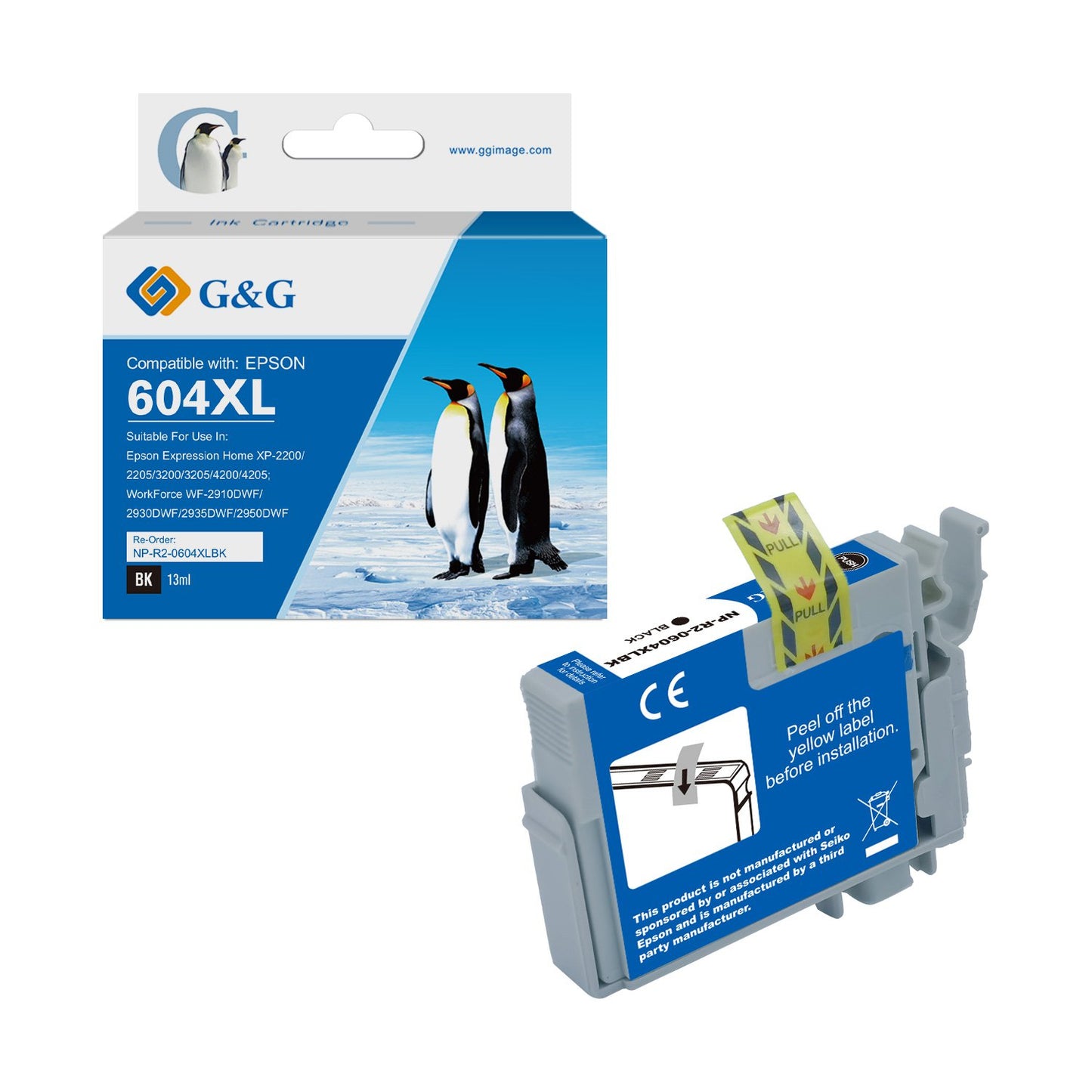 Compatible Epson G+G 604XL Hi Cap Black Ink Cartridge C13T10H14010