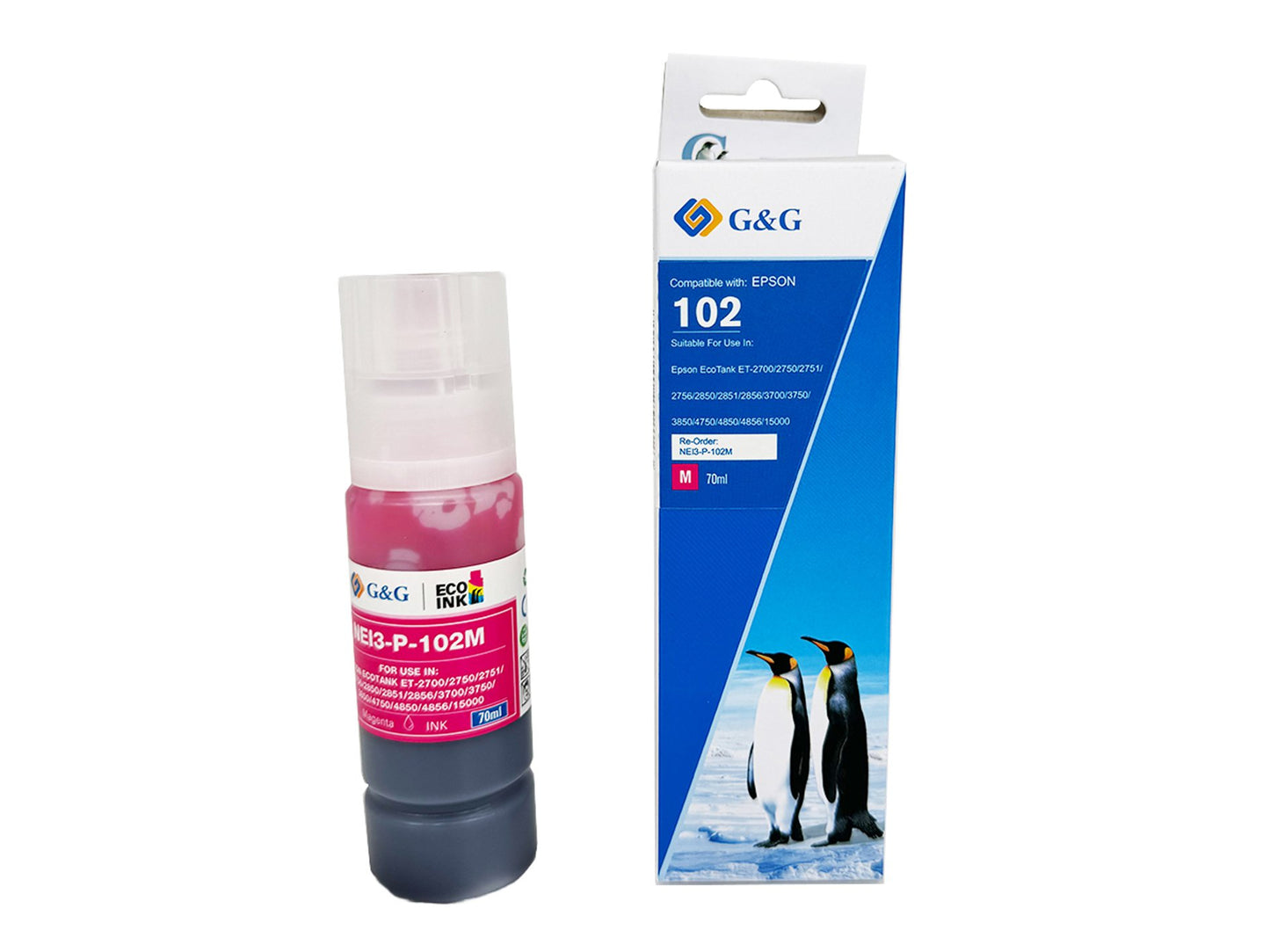 Compatible Epson  102 Ecotank Magenta Ink Bottle C13T03R340