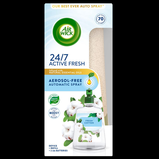 Air Wick Active Fresh Air Freshener Fresh Cotton 228ml (1)