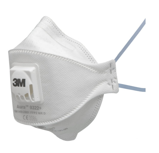 3M Aura 9322+ FFP2V Fold Flat Face Mask (Pack of 10)