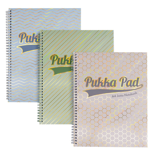 Pukka Pad Haze Jotta Notepad A4+ Wirebound 200 Pages 80GSM Ruled Sheets (3) Assorted