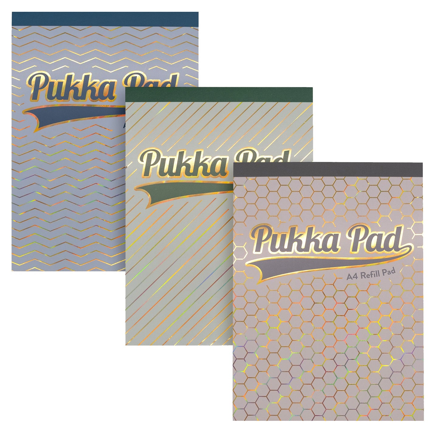 Pukka Pad Haze A4 Refill Pad 160 Pages 4 Hole Punched Sidebound with Margin (6) Assorted