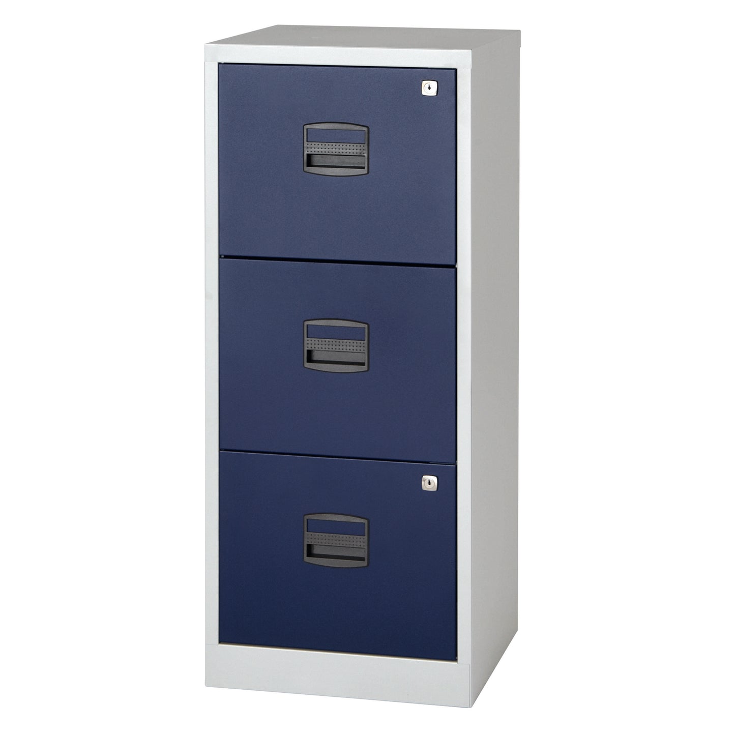 Bisley 3 Drawer A4 Personal Filer | Grey/Blue