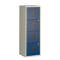 Bisley 4 Drawer A4 Personal Filer | Grey/Blue