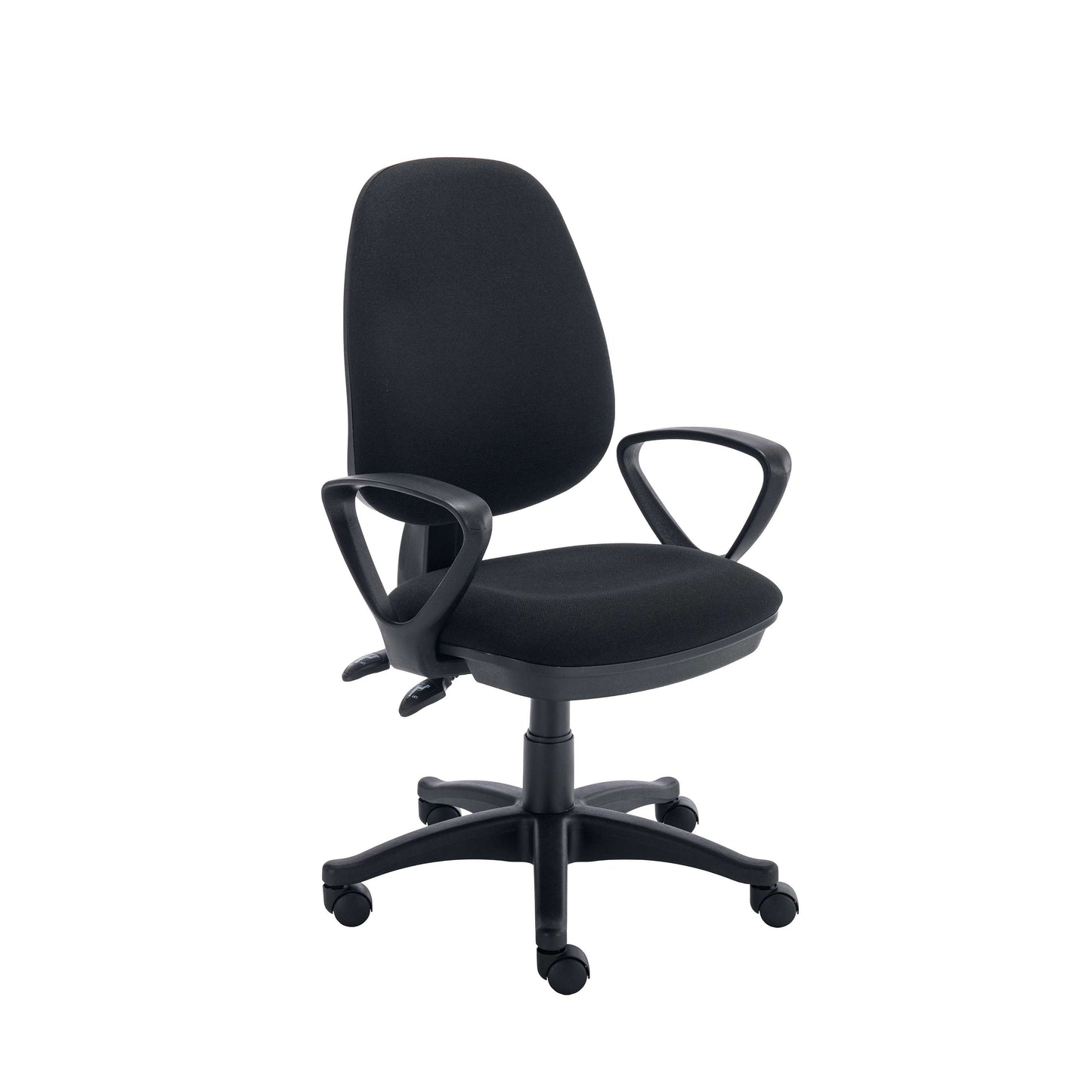 Versi 2 Lever Operator Chair | Fixed Arms | Black