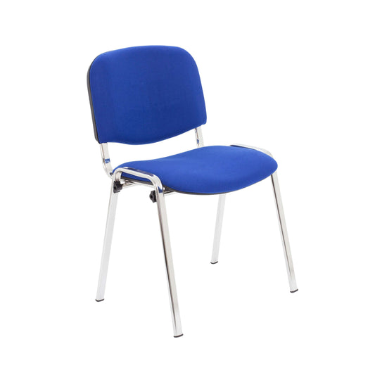 Club Chair with Chrome | Royal Blue PU/Chrome