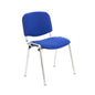 Club Chair with Chrome | Royal Blue PU/Chrome