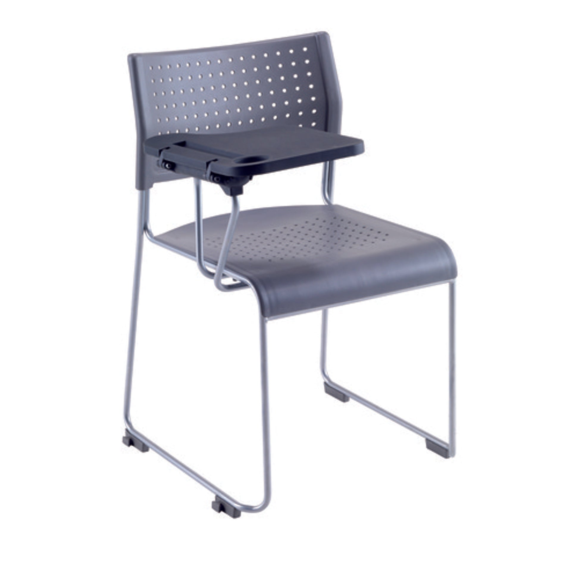 Twilight Stacker Chair with Writing Tablet | Black