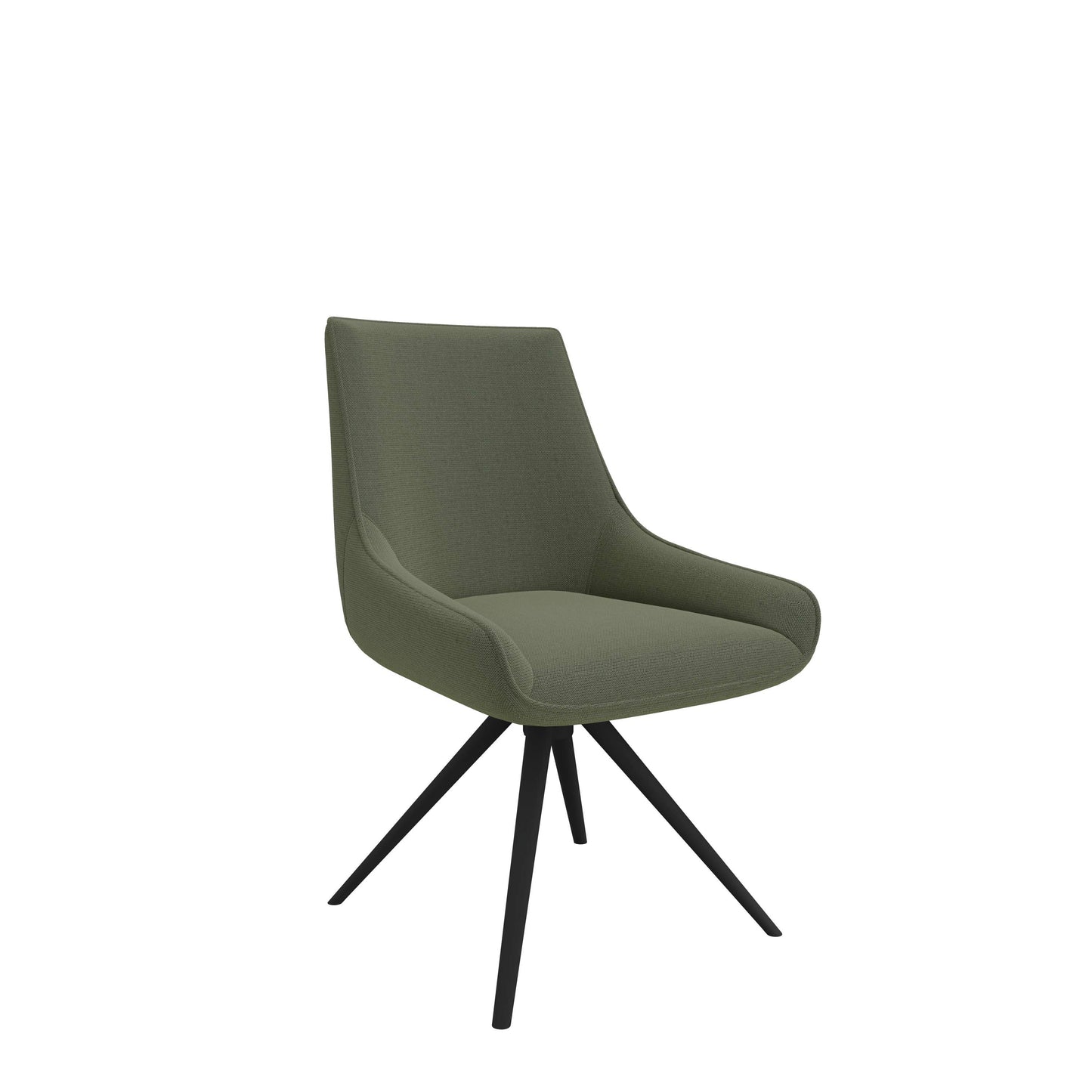 Guise Side Chair with 4 Star Base | Green/Black