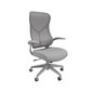 Zip Mesh Back Chair with Folding Arms | Grey