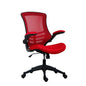 Marlos Mesh Back Office Chair with Folding Arms | Red