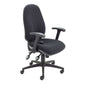 Maxi Ergo Chair with Lumbar Pump | Folding Arms | Charcoal