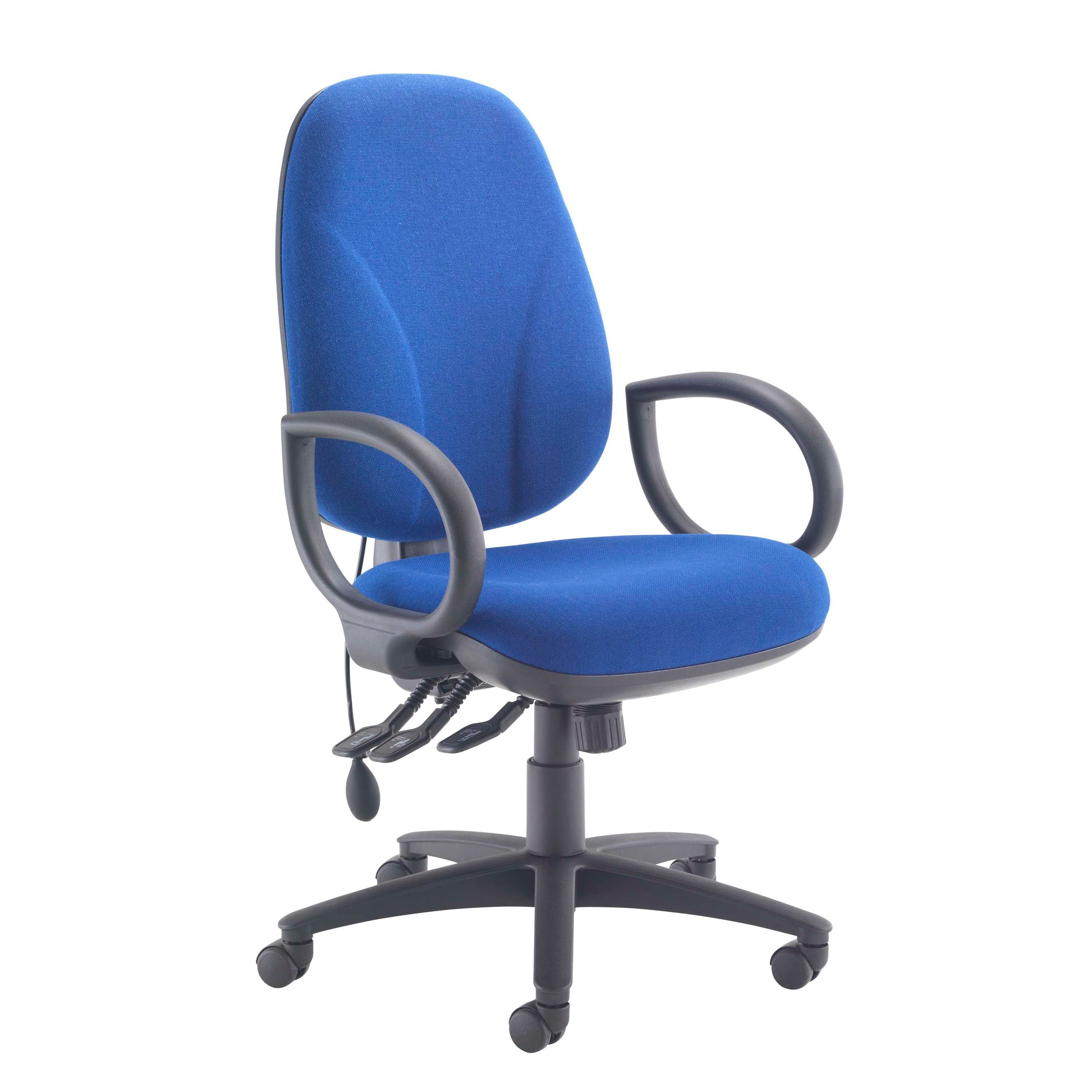 Maxi Ergo Chair with Lumbar Pump | Fixed Arms | Royal Blue