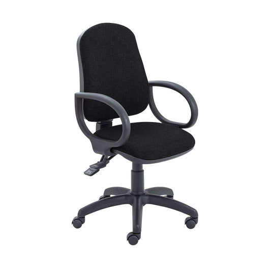 Calypso 2 Deluxe Chair | Fixed Arms | Black PU