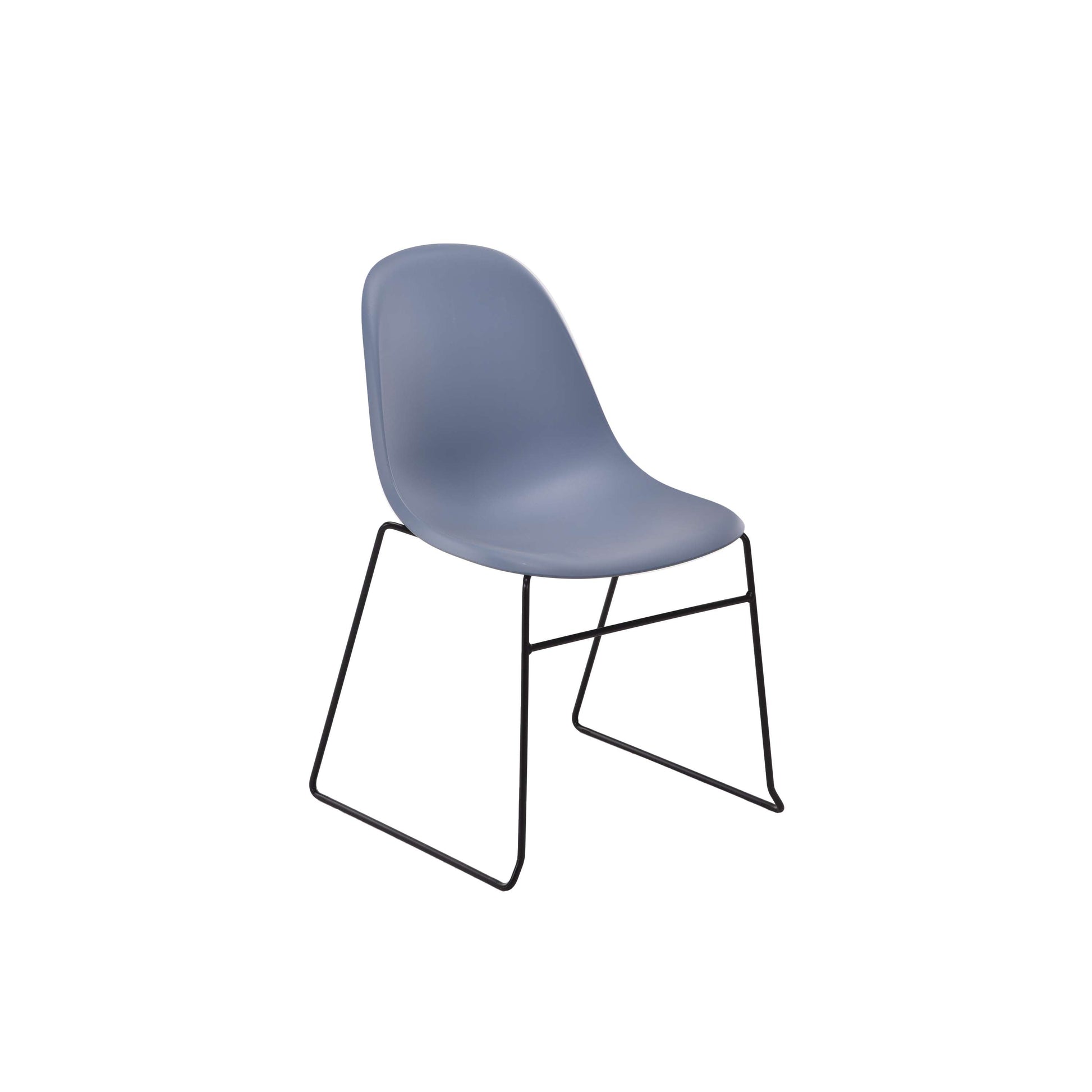 Lizzie Skid Chair | Steel Blue