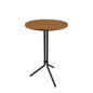 Ledge Tall Table | 600 Diameter | Elm Wooden Top/Black