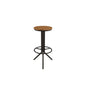 Ledge Stool | Elm Wooden Top/Black