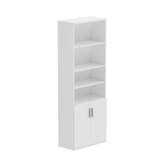 Combination Cupboard with Doors (FSC) | 2200 High | Arctic White