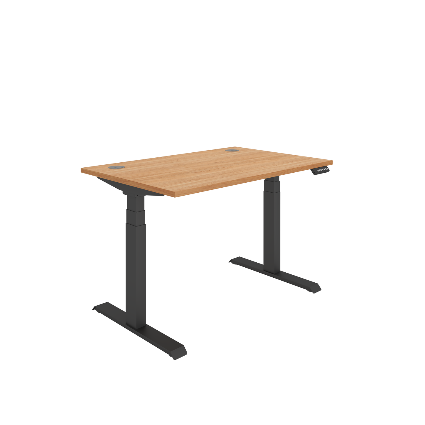 Office Rectangular Dual Motor Sit Stand Desk (FSC) | 1200X800 | Beech/Black