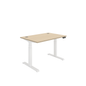 Office Rectangular Dual Motor Sit Stand Desk (FSC) | 1200X800 | Oak/White