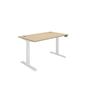 Office Rectangular Dual Motor Sit Stand Desk (FSC) | 1400X800 | Oak/White