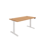 Office Rectangular Dual Motor Sit Stand Desk (FSC) | 1600X800 | Beech/White