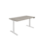 Office Rectangular Dual Motor Sit Stand Desk (FSC) | 1600X800 | Grey Oak/White