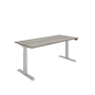 Office Rectangular Dual Motor Sit Stand Desk (FSC) | 1800X800 | Grey Oak/Silver