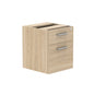 Fixed Under Desk Office Storage Unit (FSC) | 2 Drawers | 800 Deep | Canadian Oak