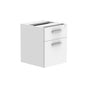 Fixed Under Desk Office Storage Unit (FSC) | 2 Drawers | 800 Deep | Arctic White