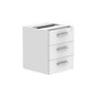 Fixed Under Desk Office Storage Unit (FSC) | 3 Drawers | 800 Deep | Arctic White