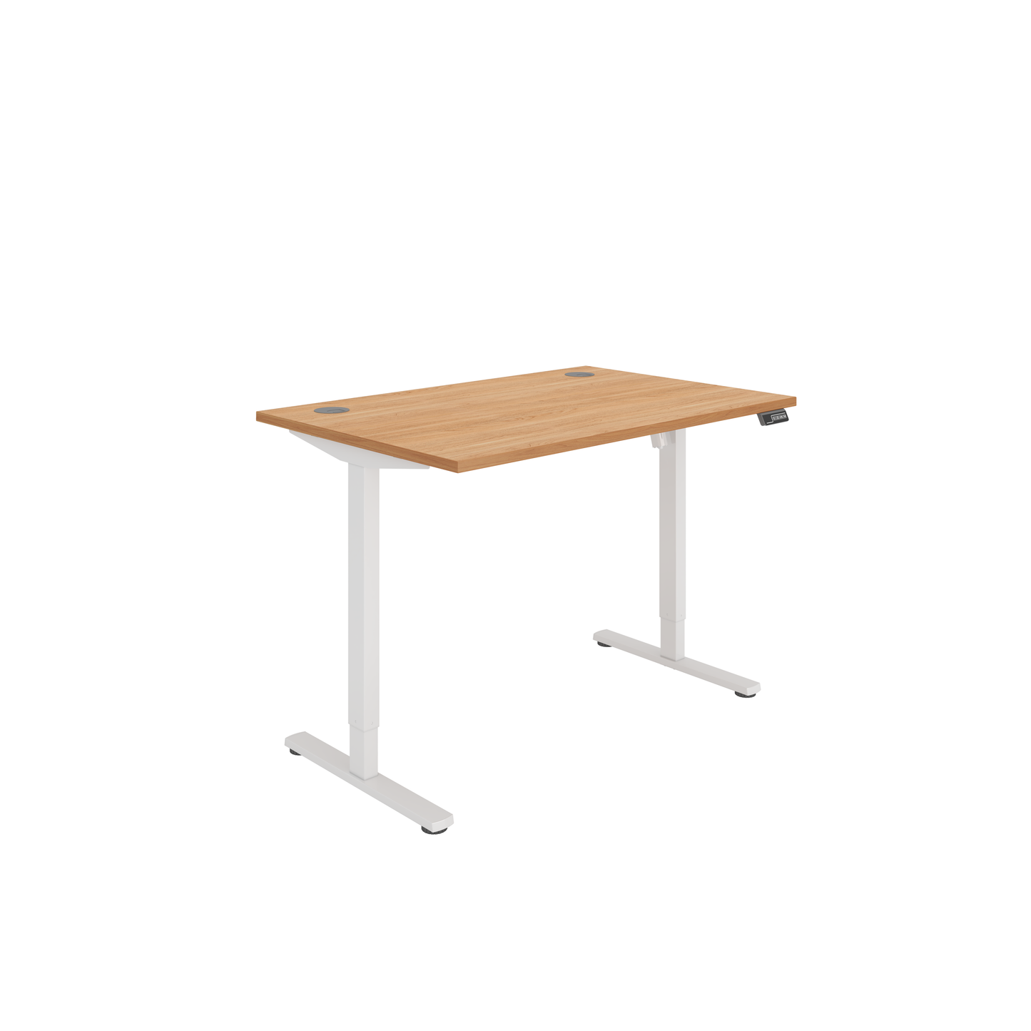 Office Rectangular Single Motor Sit Stand Desk (FSC) | 1200X800 | Beech/White