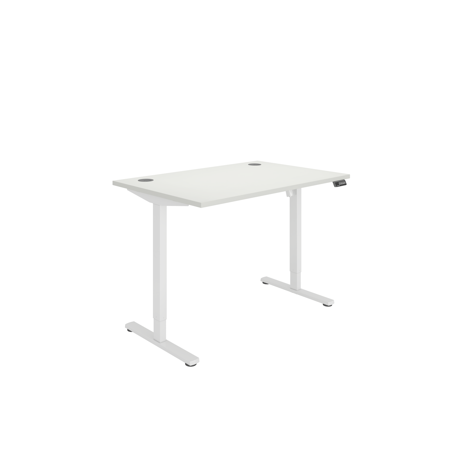 Office Rectangular Single Motor Sit Stand Desk (FSC) | 1200X800 | White/White