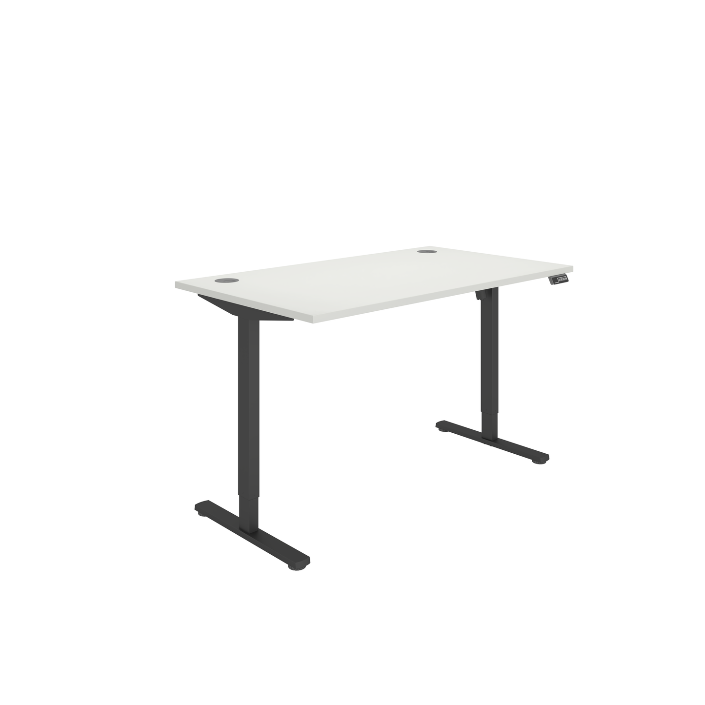 Office Rectangular Single Motor Sit Stand Desk (FSC) | 1400X800 | White/Black