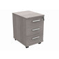 Mobile Under Desk Office Storage Unit (FSC) | 3 Drawers | Alaskan Grey Oak