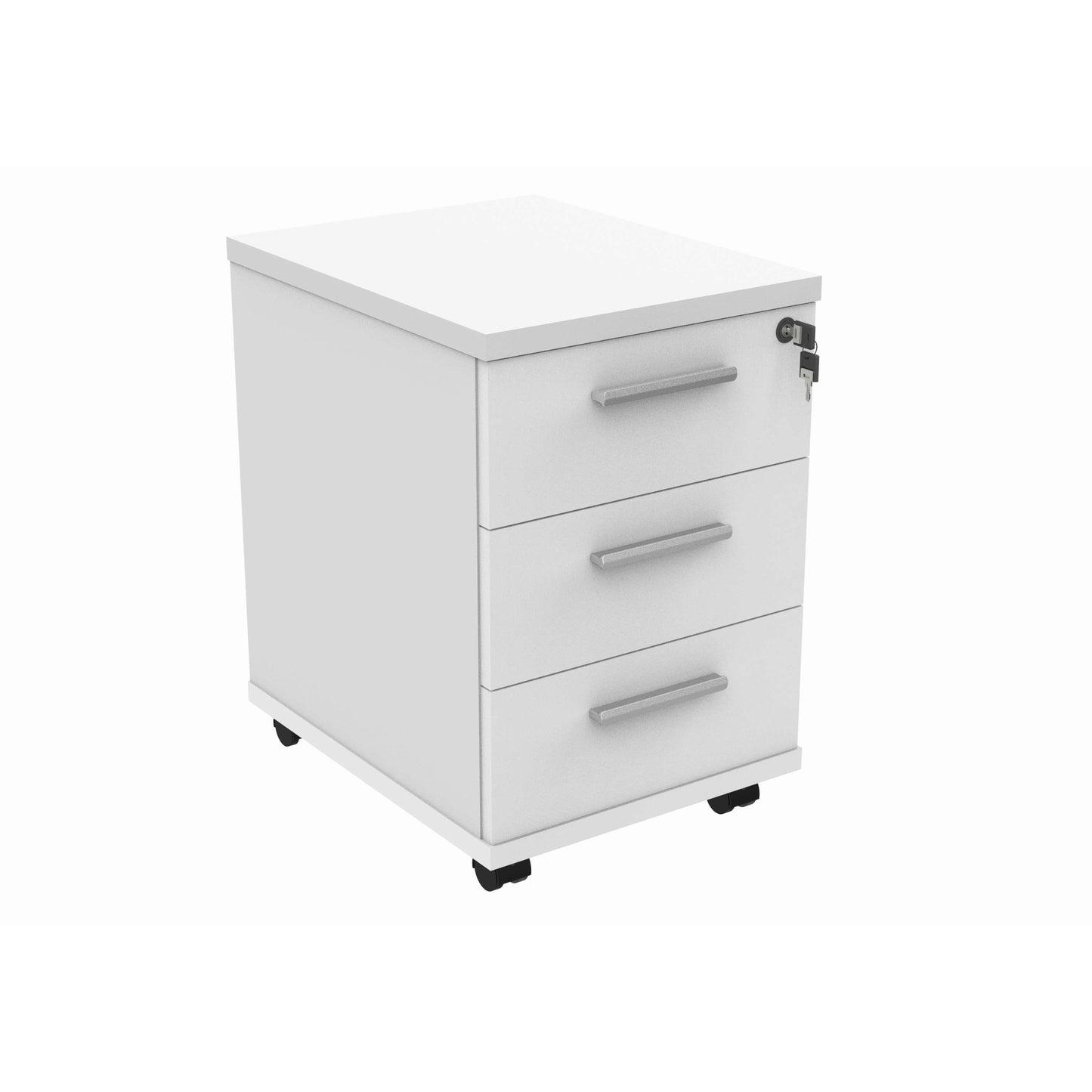 Mobile Under Desk Office Storage Unit (FSC) | 3 Drawers | Arctic White