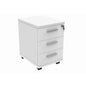 Mobile Under Desk Office Storage Unit (FSC) | 3 Drawers | Arctic White