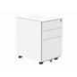 Steel Mobile Under Desk Office Storage Unit | 3 Drawers | White