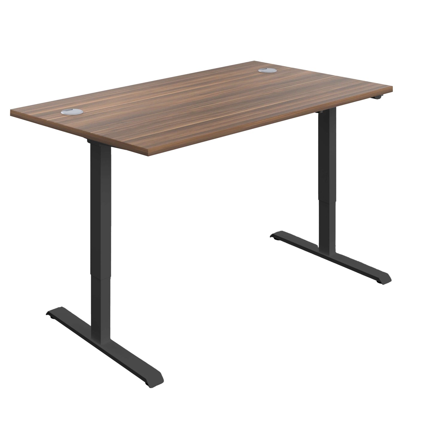 Economy Single Motor Sit Stand Desk (FSC) | 1200 X 800 | Dark Walnut/Black